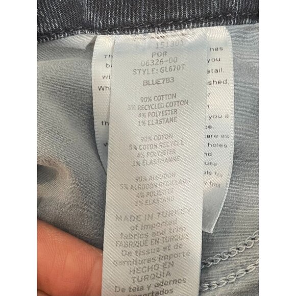 Good American Womens Distressed Skinny Jeans Size 8/29 Blue Raw Hem Cotton Blend - Picture 13 of 15